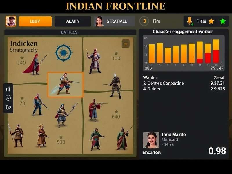 Indian Frontline gameplay screenshot showing strategic battle